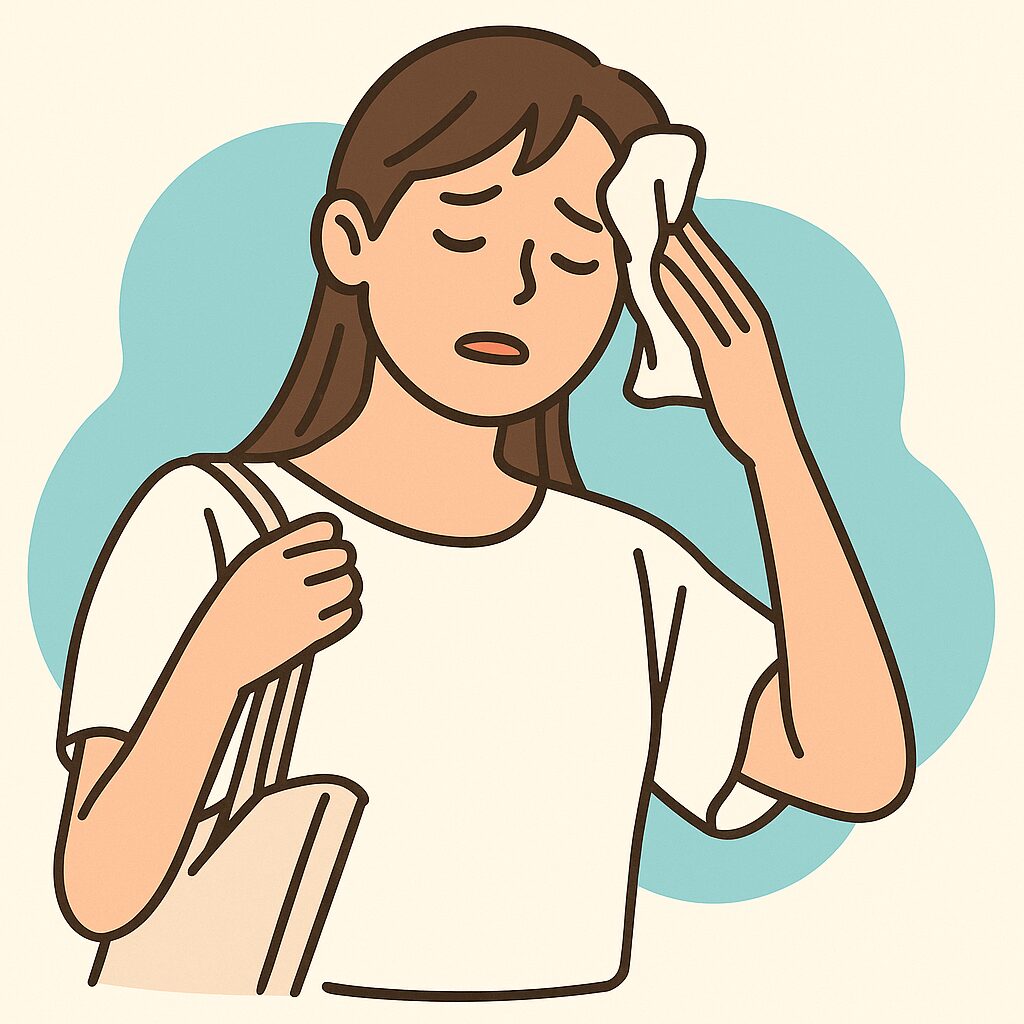 【夏の通勤問題】汗とメイク崩れに悩まされないための工夫